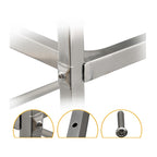 SOGA 2X 2 Tier 500x500x950 Stainless Steel Square Tube Drink Wine Food Utility Cart