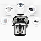 SOGA Electric Stainless Steel Pressure Cooker 6L 1600W Multicooker 16