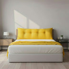 SOGA Home & Living Bundle – Yellow Triangular Wedge Pillow & Yellow Striped Flannel Throw $ 0