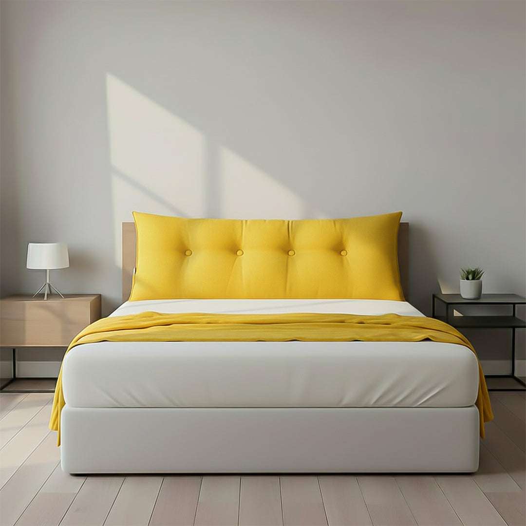 SOGA Home & Living Bundle – Yellow Triangular Wedge Pillow & Yellow Striped Flannel Throw $ 0