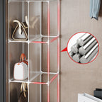 SOGA 2X 2 Tier Multifunctional PP Plastic Bag Box Portable Cubby DIY Storage Shelves Stackable Handbag Purse Organiser