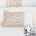 SOGA 2X 35cm Contemporary Beige Two-Tone Block Design Throw Pillow