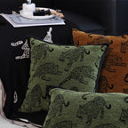 SOGA 2X 40cm Throw Pillow Green Leopard Square Retro Decorative Cushion for Living Room