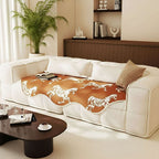 SOGA Three-Seater Orange Horse Print 90x210cm Throw Blanket Sofa Cover $ 125