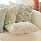 SOGA 2X 35cm Botanical Green Fern Leaf Embroidered Decorative Throw Pillow