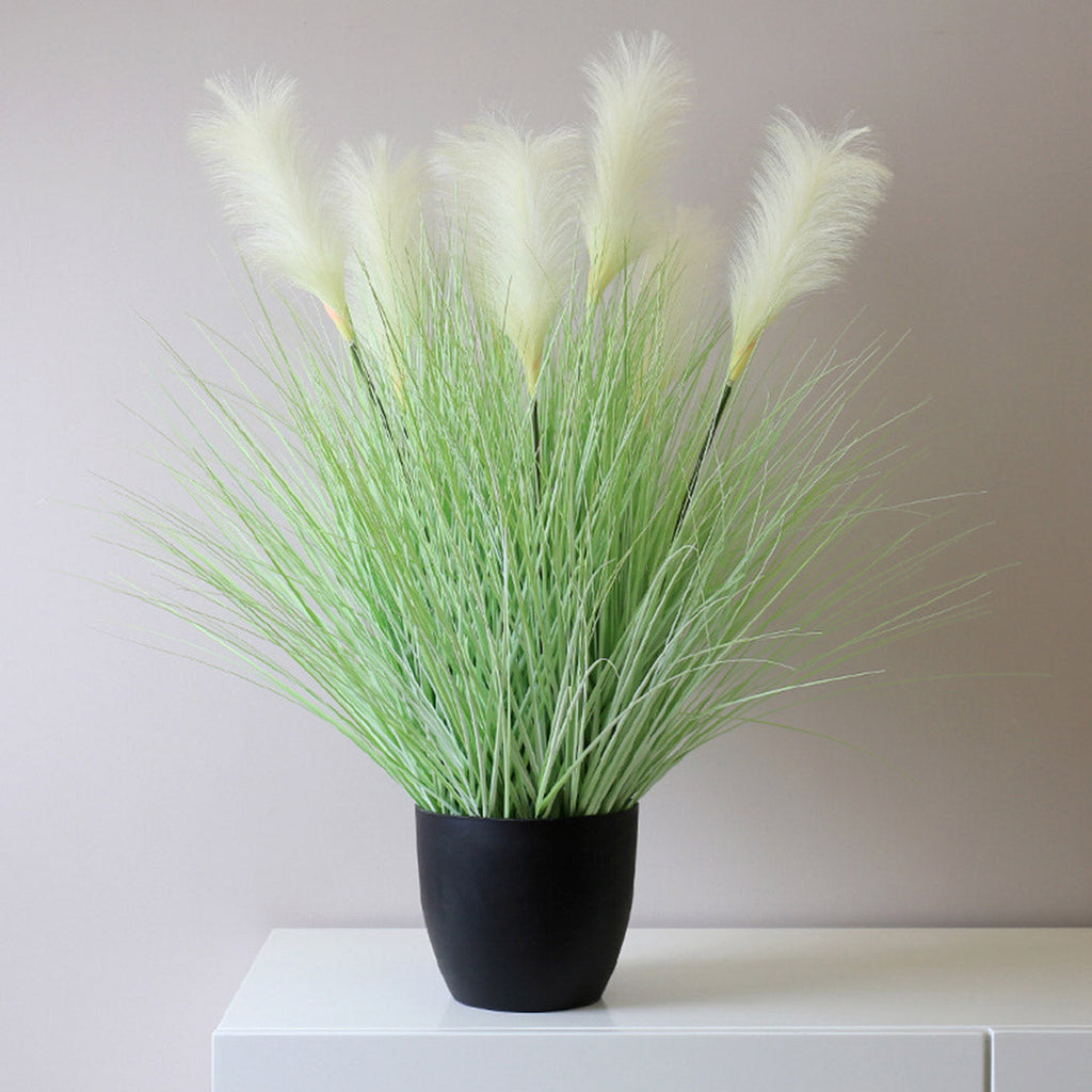 SOGA 110cm Artificial Indoor Potted Reed Bulrush Grass Tree Fake Plant Simulation Decorative