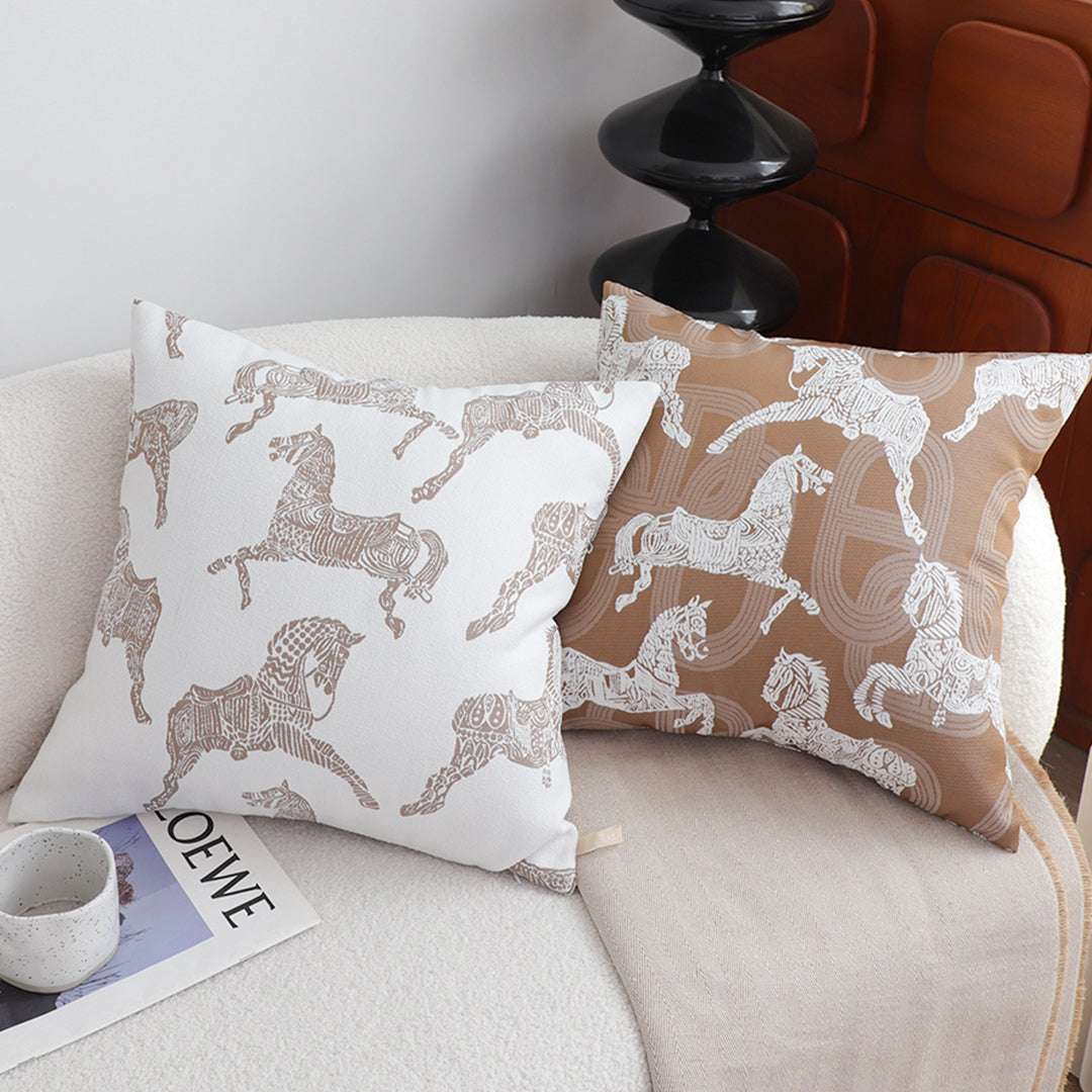 SOGA 2X 50cm White Decorative Horse Pattern Cushion Throw Pillow $ 142