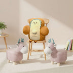 SOGA Home & Living Bundle – 2 Pink Deer Children’s Ottoman & Smiley Toast Plush Cushion $ 113