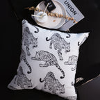SOGA 45cm Throw Pillow White & Black Leopard Light Luxury Decorative Cushion for Living Room