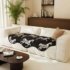 SOGA Three-Seater Black Horse Print 90x210cm Throw Blanket Sofa Cover $ 125