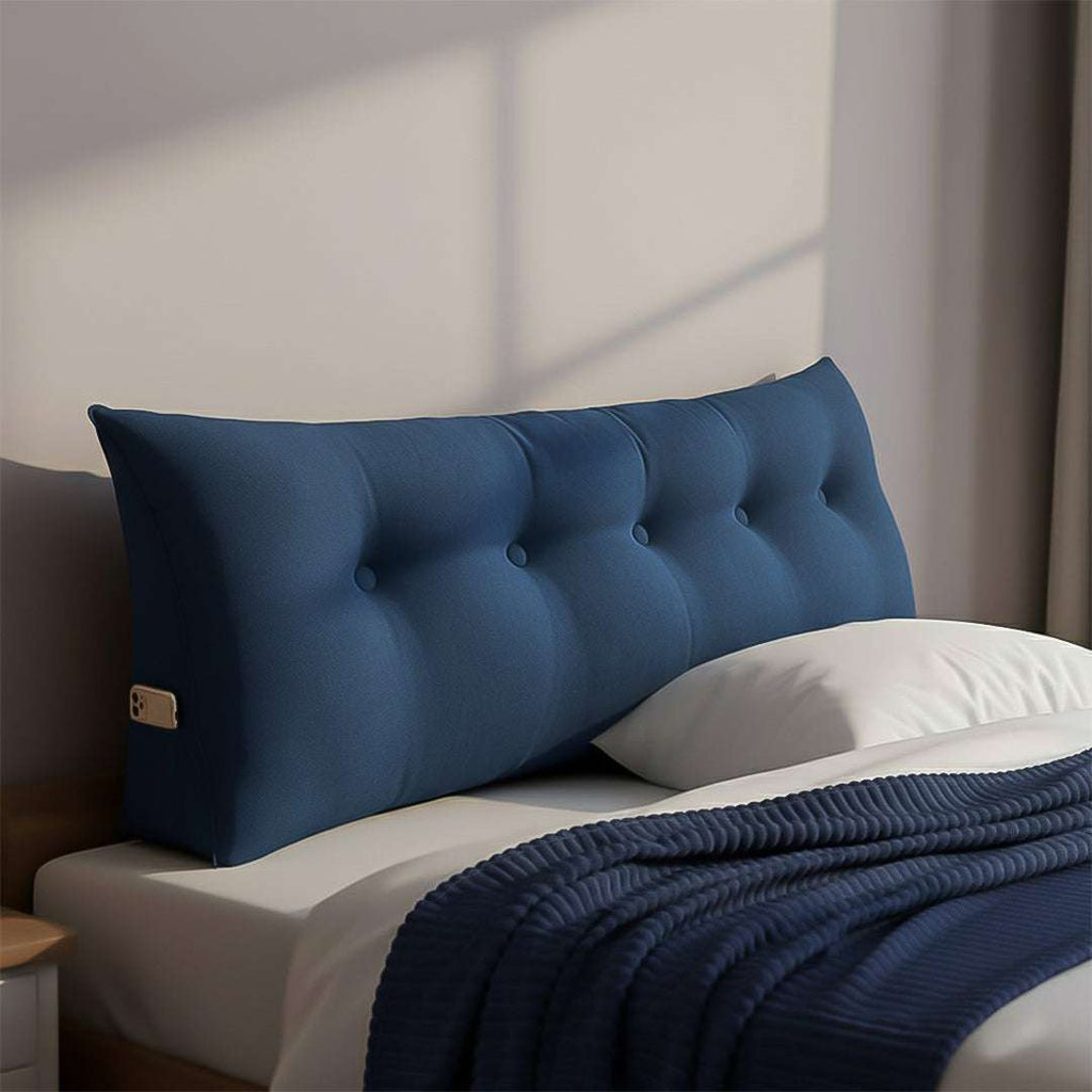 SOGA Home & Living Bundle – Blue Triangular Wedge Pillow & Blue Striped Flannel Throw $ 0