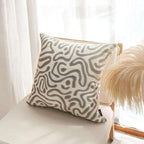 SOGA 2X 50cm Gray White Abstract Swirl Pattern Decorative Throw Pillow $ 140