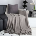 SOGA 127x170cm Star Grey Blanket – Gradient Tassel Throw for Cozy Home Comfort $ 88