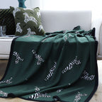 SOGA 2X Forest Green Zebra Print Throw Blanket 130x180cm Acrylic $ 189