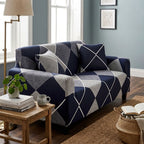 SOGA 2-Seater Checkered Sofa Cover Couch Protector High Stretch Lounge Slipcover Home Decor