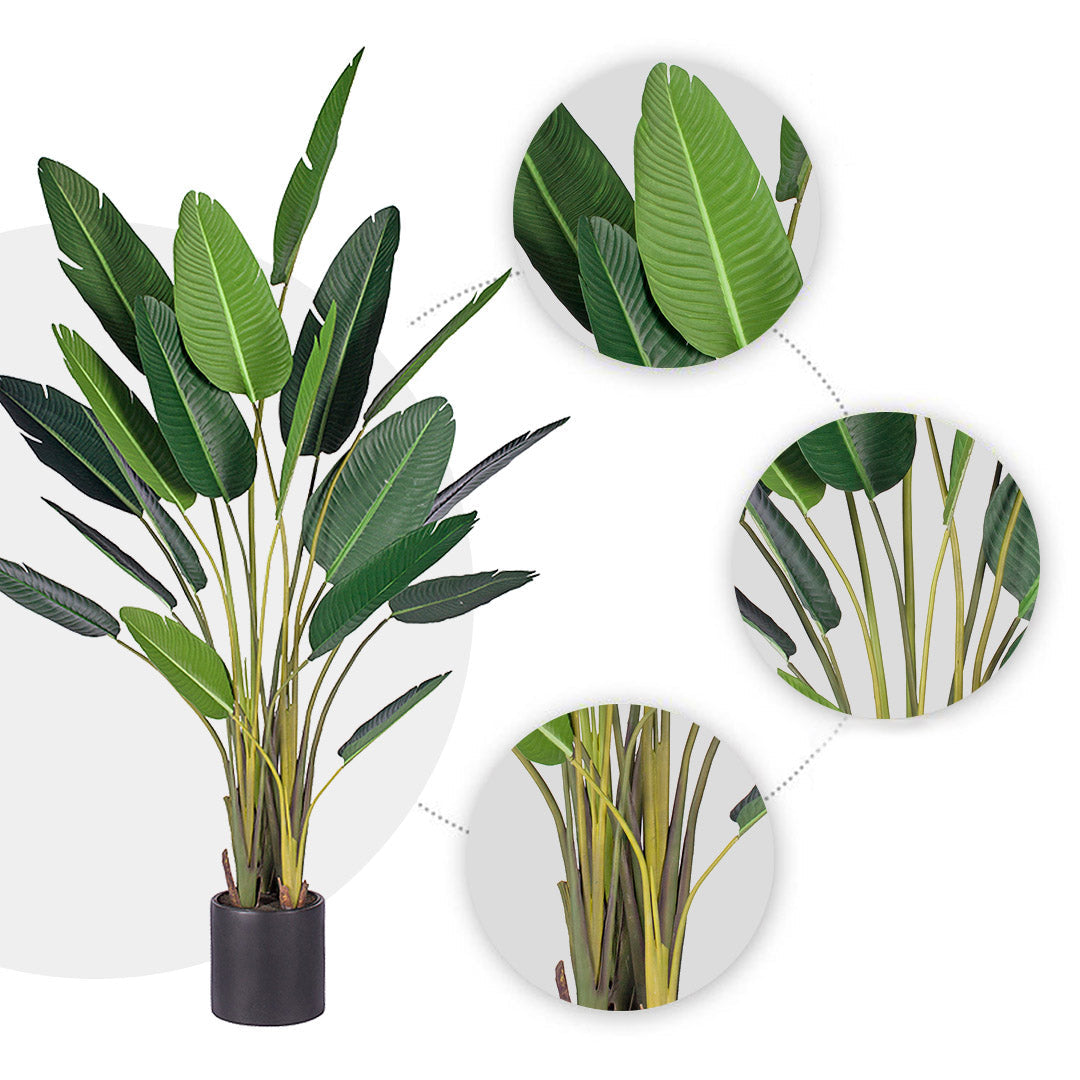 SOGA 245cm Artificial Giant Green Birds of Paradise Tree Fake Tropical Indoor Plant Home Office Decor