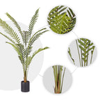 SOGA 4X 240cm Artificial Green Rogue Hares Foot Fern Tree Fake Tropical Indoor Plant Home Office Decor