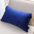 SOGA 2X 30cm Blue Textured Geometric Pattern Decorative Throw Pillow $ 119