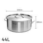 SOGA Stock Pot 44Lt Top Grade Thick Stainless Steel Stockpot 18/10