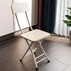 SOGA Oak Grain Foldable Chair Space Saving Lightweight Portable Stylish Seat Home Decor Set of 2