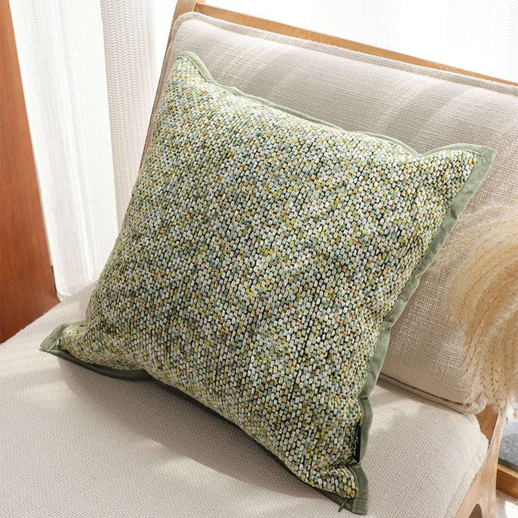 SOGA 2X Woven Cushion 45cm Green Yellow Multi-Color Textured Decorative Throw Pillow $ 129