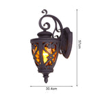 Vintage Lantern 2X 57cm Outdoor Antique Bronze Wall Sconce Classic Rustic Exterior Light Fixture