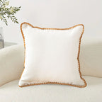 SOGA 2X 45cm Warm Wood Tone & Apricot Shell Edged Square Throw Pillow