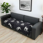 SOGA Four-Seater Black Leopard Print 90x260cm Throw Blanket Sofa Cover $ 122