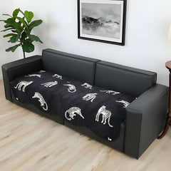 SOGA Four-Seater Black Leopard Print 90x260cm Throw Blanket Sofa Cover $ 122