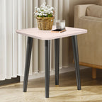 SOGA 2X 40cm White Ceramic Table Stone Pattern Compact Modern Design with Black Legs
