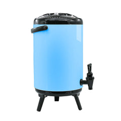 SOGA 4X 12L Stainless Steel Insulated Milk Tea Barrel Hot and Cold Beverage Dispenser Container with Faucet Blue