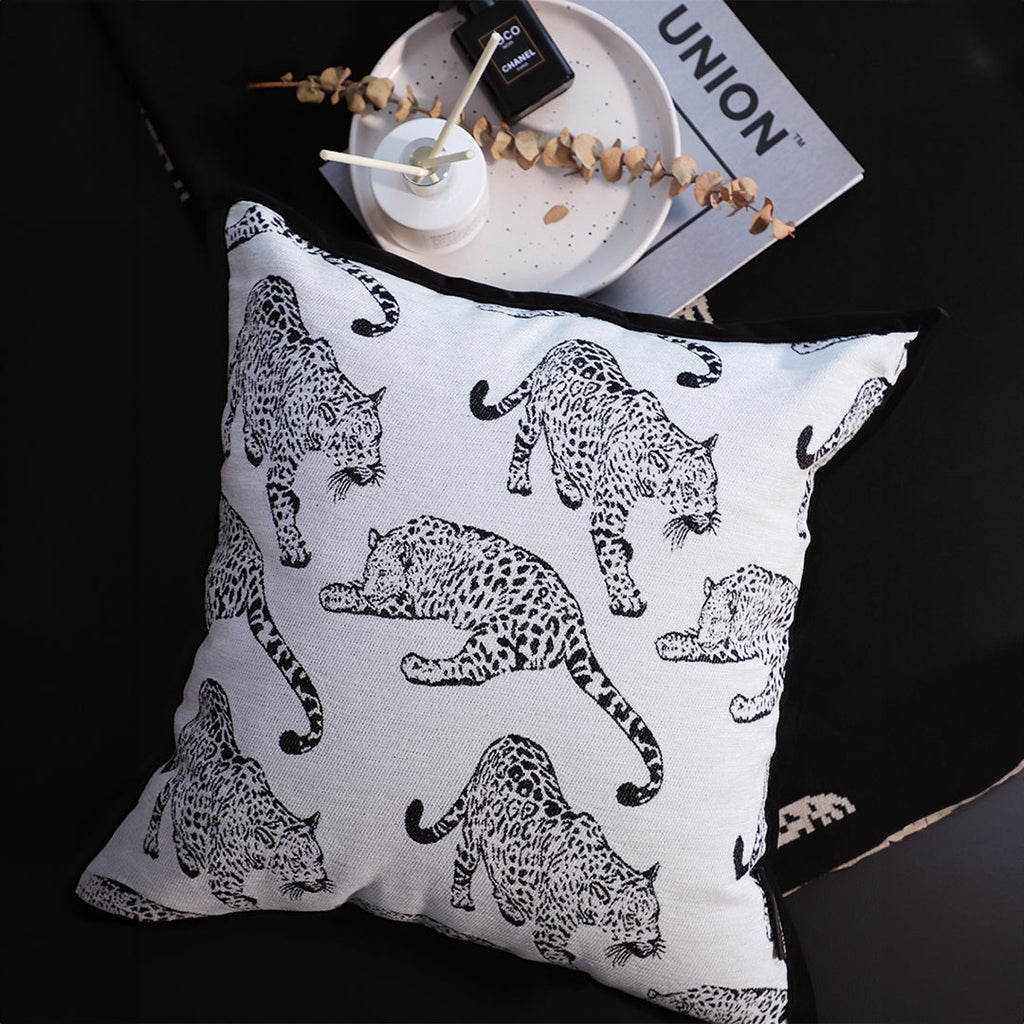 SOGA 2X 45cm Throw Pillow White Leopard Light Luxury Decorative Cushion for Living Room