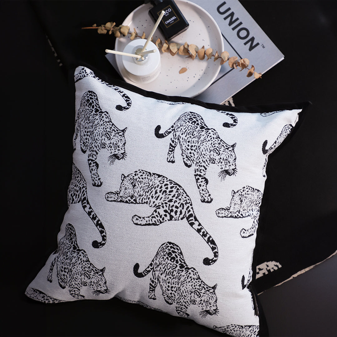 SOGA 2X 45cm Throw Pillow White Leopard Light Luxury Decorative Cushion for Living Room