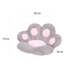 SOGA 2X 80cm Grey Paw Shape Cushion Warm Lazy Sofa Decorative Pillow Backseat Plush Mat Home Decor