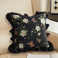 SOGA 45cm Square Vintage Decorative Embroidered Square Throw Pillow