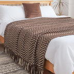 SOGA Chocolate Brown Throw Blanket 130x170cm Soft Polyester