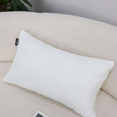 SOGA 30cm White Textured Geometric Pattern Decorative Throw Pillow $ 61
