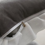 SOGA 2x150cm Crown Pillows Tufted Grey Headboard Cushion Set