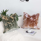SOGA 2X 50cm Brown White Crushed Velvet Decorative Throw Pillow $ 129