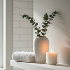 SOGA 30x19cm Plain White Medium Ceramic Flower Vase Elegant Living Room Home Decor