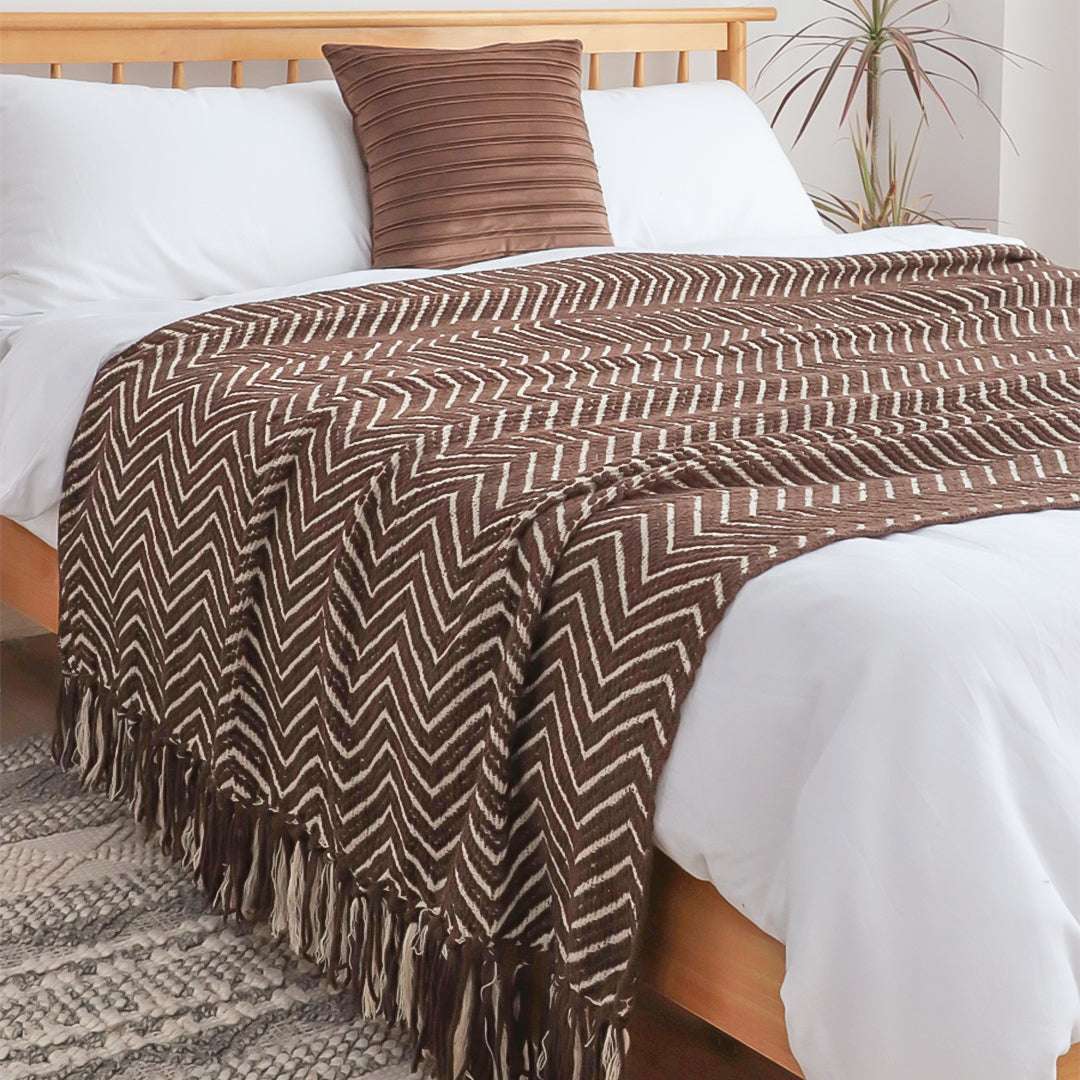 SOGA 2X Chocolate Brown Throw Blanket 130x170cm Soft Polyester $ 161