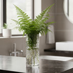 SOGA 30.5cm Handcrafted Clear Glass Vase Classic Design for Home Decor