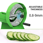 SOGA 2X Commercial Manual Vegetable Fruit Slicer Kitchen Cutter Machine Green