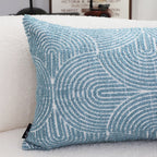 SOGA 2X 35cm Blue Throw Pillow Geometric Indoor and Outdoor Corded for Home Decor