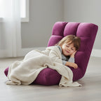 SOGA 2X Floor Recliner Folding Lounge Sofa Futon Couch Folding Chair Cushion Magenta