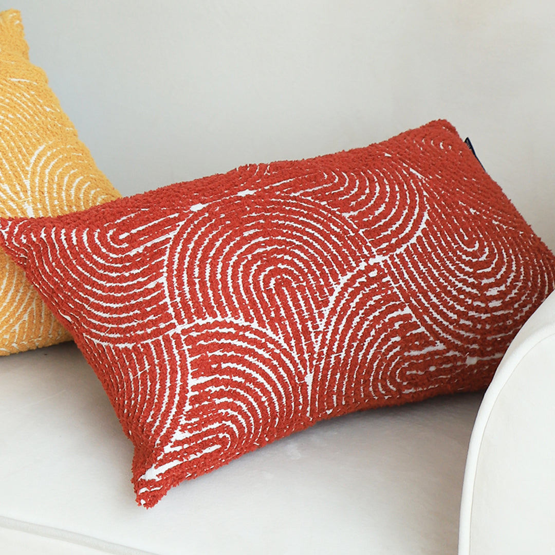 SOGA 2X 35cm Throw Pillow Burgundy Cinnabar Perfect Burnt Indoor and Outdoor Corded for Home Decor