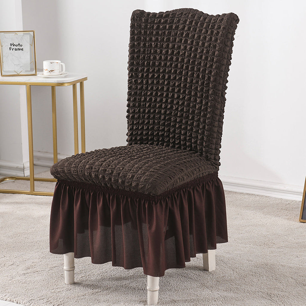 SOGA 2X Coffee Chair Cover Seat Protector with Ruffle Skirt Stretch Slipcover Wedding Party Home Decor