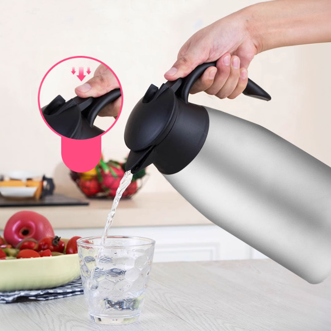 SOGA 2X 1.5L Silver Color 3-Layer Stainless Steel Vacuum Durable Thermal Flask