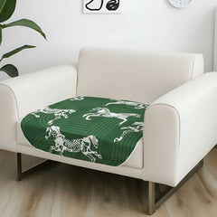 SOGA One-Seater Green Horse Print 90x90cm Throw Blanket Sofa Cover $ 91