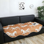 SOGA Two-Seater Orange Horse Print 90x180cm Throw Blanket Sofa Cover $ 111